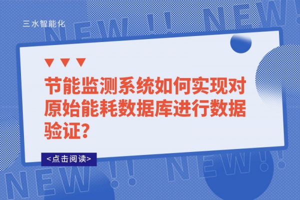 節(jié)能監(jiān)測系統(tǒng)如何實現(xiàn)對原始能耗數(shù)據(jù)庫進行數(shù)據(jù)驗證？